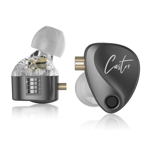 IEMS KZ Castor HiFi Earphone 2DD Dynamic High-end No Microphone (Improved Bass Version) Black