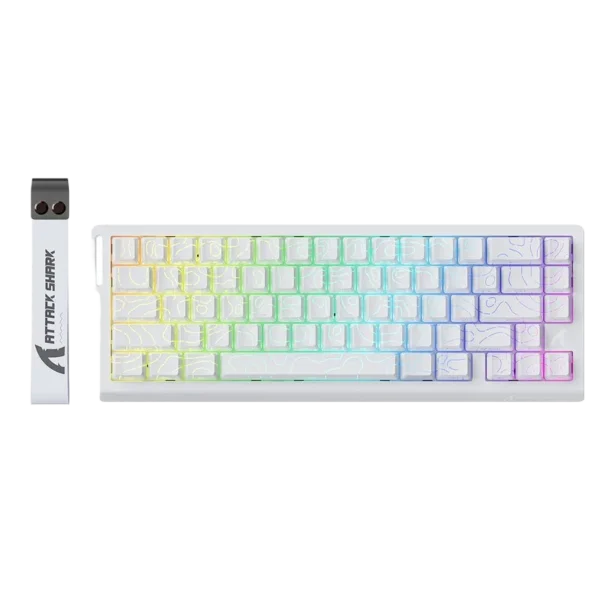 Attack Shark X68he White Topographie 8KHZ